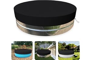 MRWiZMS Stock Tank Pool Cover 210D Oxford Cloth is Waterproof, UV Resistant, and Dustproof Round Stock Tank Pool Cover (8ft,Black)
