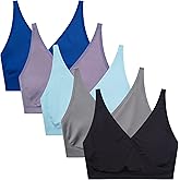 Suekaphin 5pack Nursing Bra Maternity Bra Breastfeeding Sleeping/Sleep Bra Pregnancy Women's Seamless Bralette Wirefree