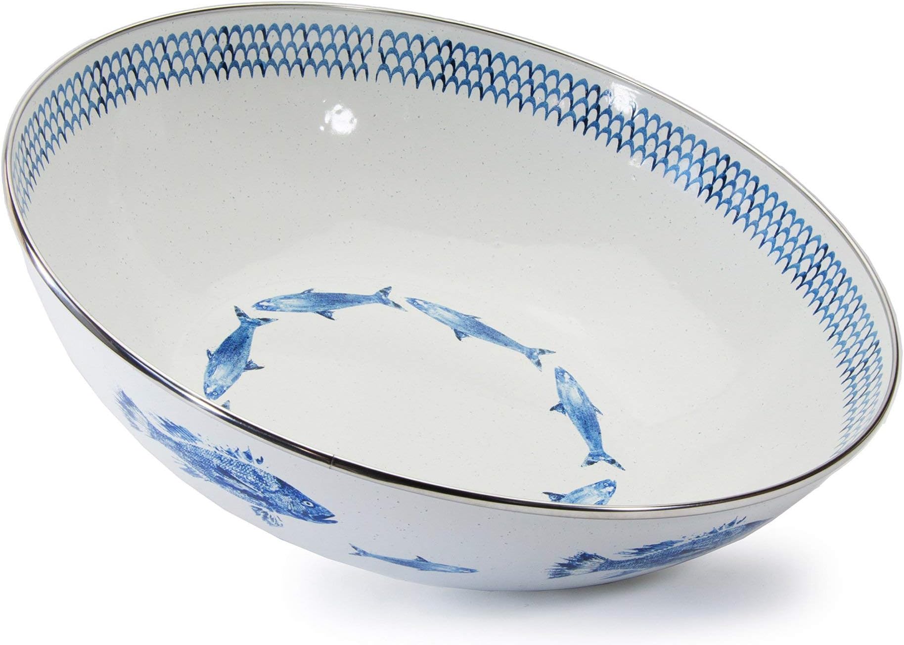 Golden Rabbit Enamelware - 5qt Catering Bowl (Fish Camp)