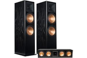 Klipsch RF-7 III Floorstanding Speaker Pair with RC-64 III Center Channel Speaker (Black Ash)