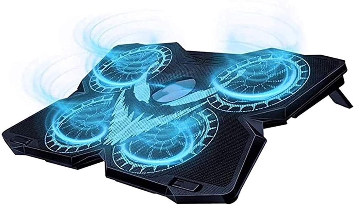 Laptop Cooling Pad, Gaming Laptop Cooler Stand with 4 Silent Big Fans for Notebook, Stable Cooling Pad for Laptop, 2 USB Powered Fan Compatible up to 17”, Control Fan Speed for PC, 2020 New Version