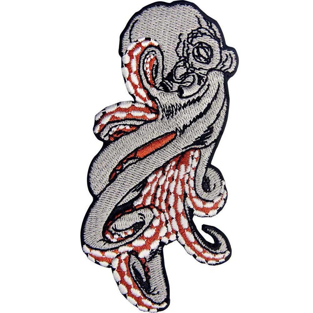 Octopus Patch Embroidered Badge Iron On Sew On Emblem