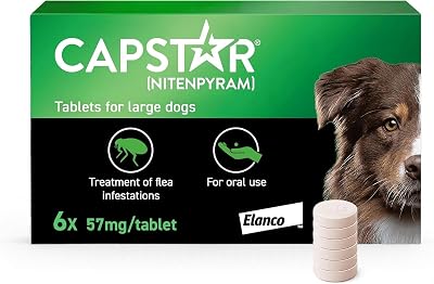 Capstar Flea Tablets for Dogs 11.5-57 kg 6 x 57 mg Fast Acting