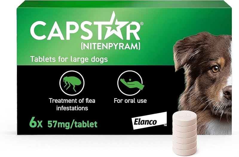 Capstar Flea Tablets for Dogs 11.5-57 kg 6 x 57 mg Fast Acting