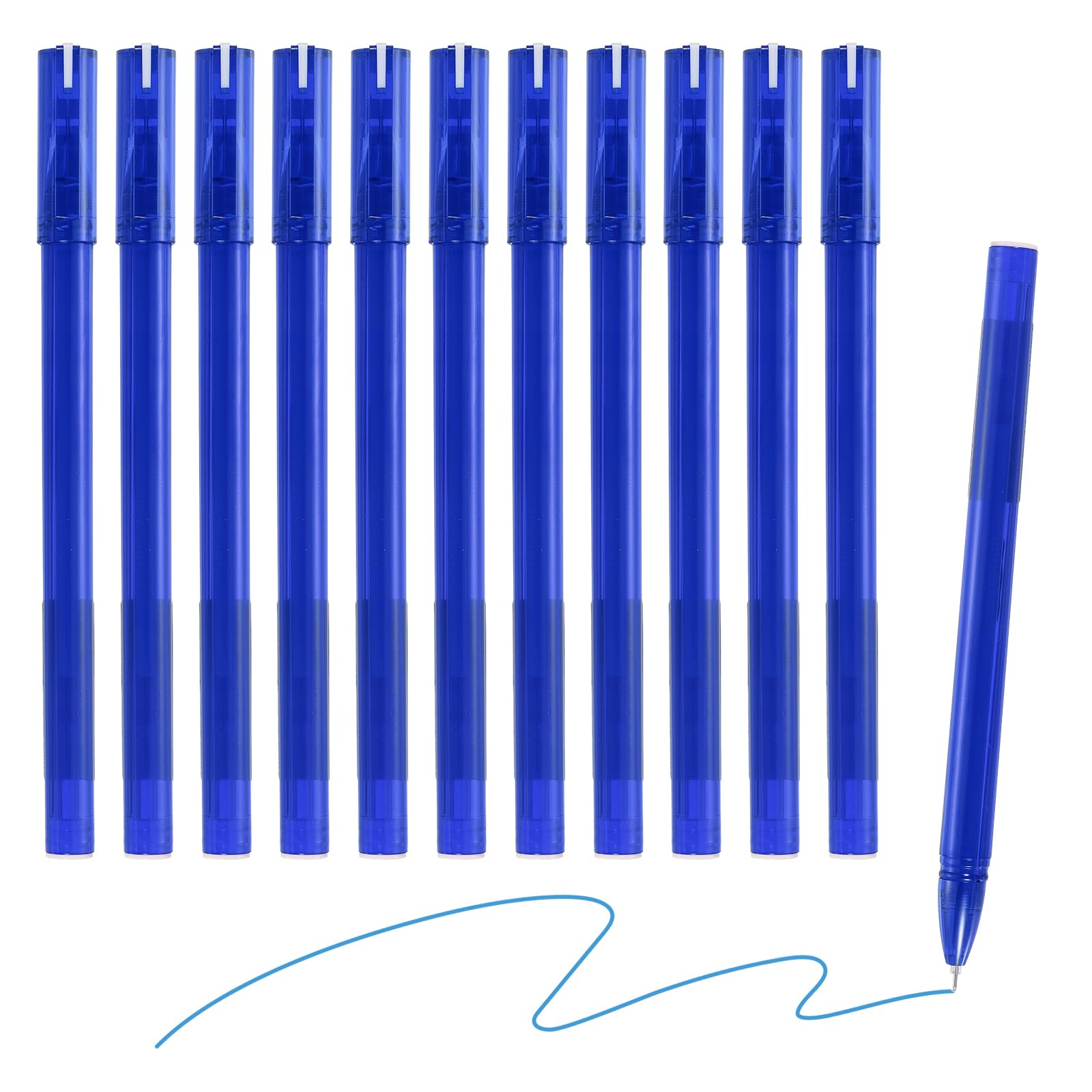 M&G Gel Pen Medium Point 0.5mm, 24 Pack Quick Dry Smooth Blue Gel Ink Rollerball Pen for Home Office Writing Note Taking Journaling Business, Style 3