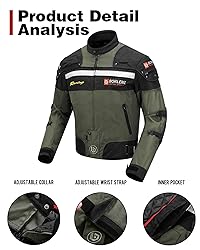 BORLENI Motorcycle Jacket Windproof Motorcycle Full
