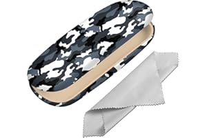 BHAHB Eyeglasses Case Hard Shell Protective Case for Glasses Eyeglass Box with Cleaning Cloth for Boys Men Man Cute Aesthetic