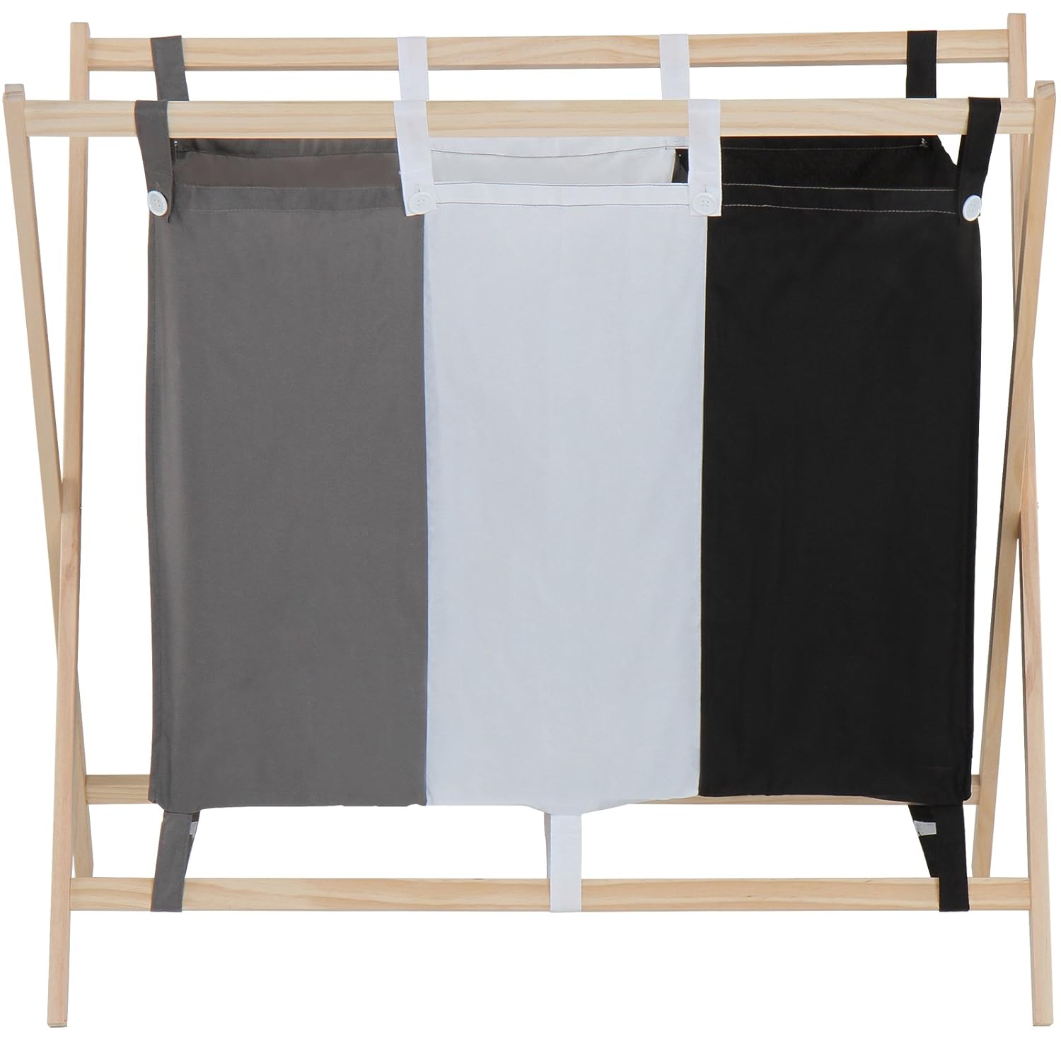 Gris/Blanco/Negro 85/43/81cm Cesta para la Colada Organizador Colada