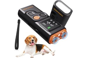 GUODUN ARMOR Dog Bark Deterrent Devices Anti Barking Device for Dogs, BarkGuard Rechargeable with LED Flashlight and HD Display,Dog Behavior Correction Device,No Shouting or Patting. Better than Shock Collars