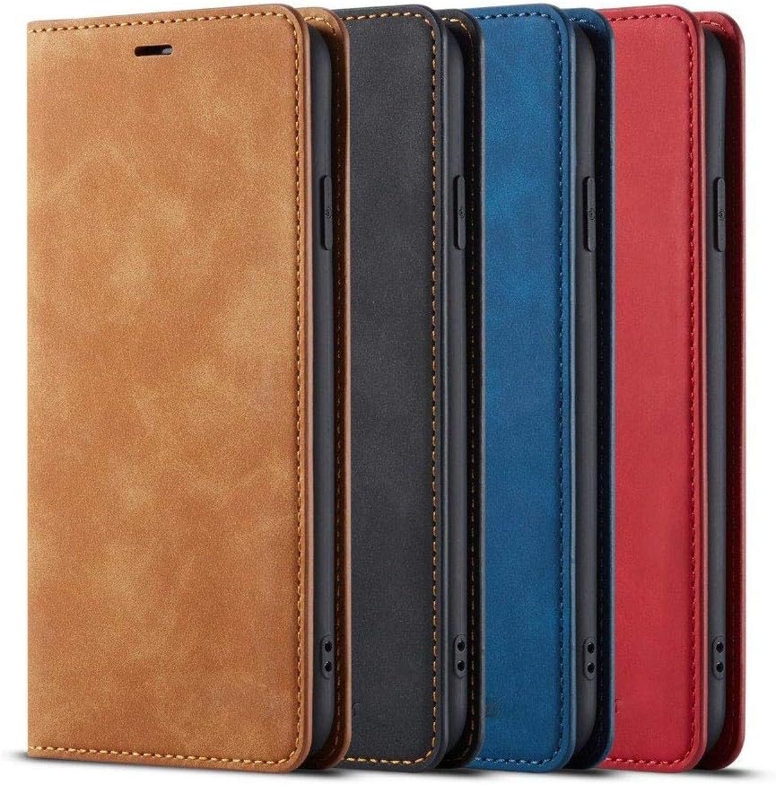 1 PC Magnetic Leather Wallet Case for iPhone 6 6S 7 8 Plus Phone Cover with Stand Card Holder Flip Case Coque for iPhone Xs Max XR XS (Brown, iPhone 7 8)