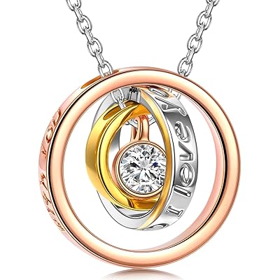 Trinity Rings Pendant with Swarovski Crystals Rose Ghana Ubuy