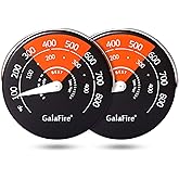 GALAFIRE 2PCS Wood Stove Thermometer Magnetic for Wood Burning Stove Burn Indicator for Gas Stoves Pellet Stove