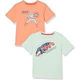 Amazon Essentials Disney | Marvel | Star Wars Boys and Toddlers' Short-Sleeve T-Shirts, Pack of 2