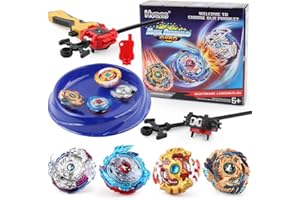 Bey Burst Evolution Starter 4 in 1 Battling Top Fusion Metal Master Rapidity Fight with 4D Launcher Grip Set