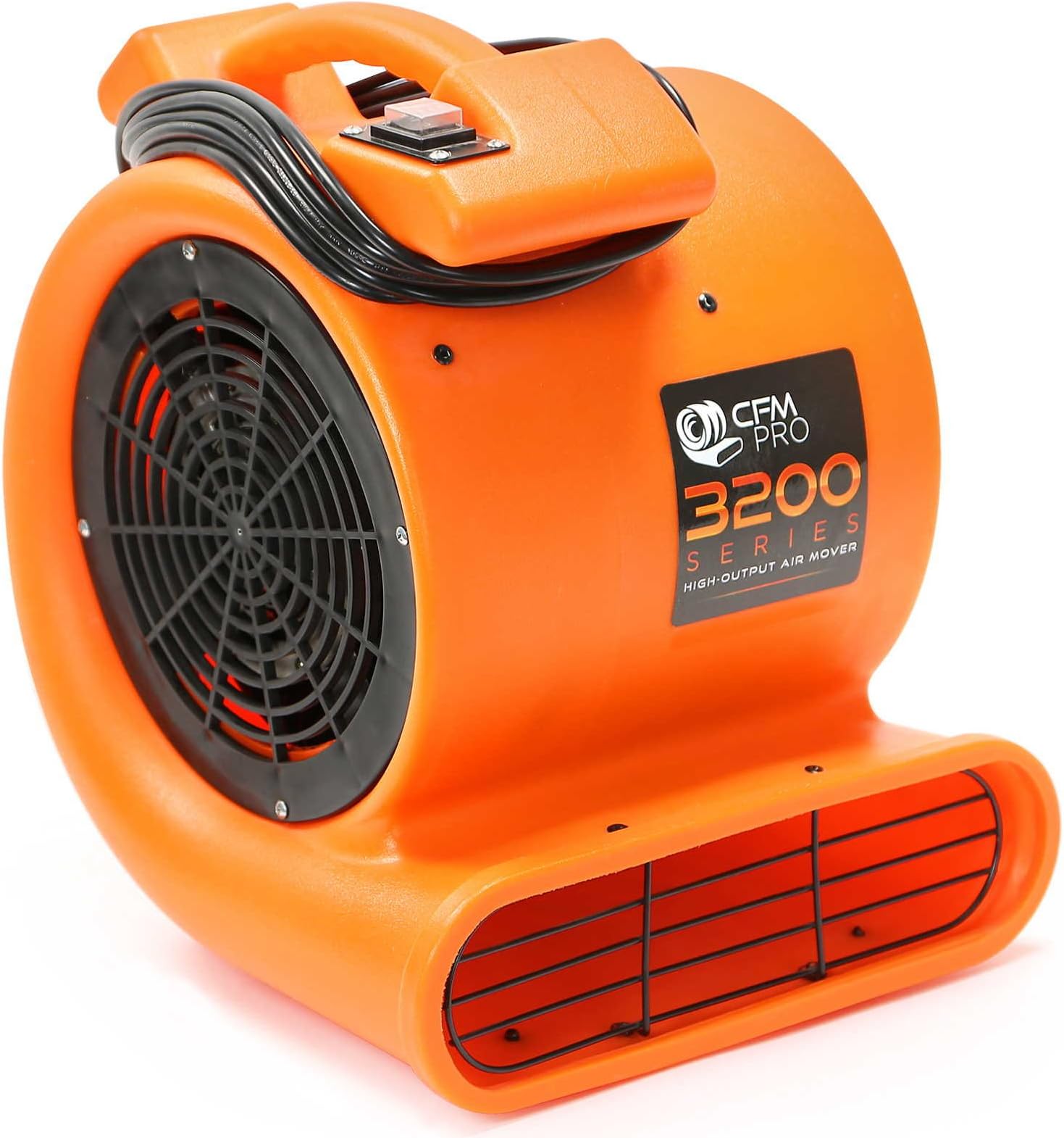 CFM Pro Air Mover Carpet Floor Dryer 2 Speed 1/2 HP Blower Fan - Orange Industrial Water Flood Damage Restoration