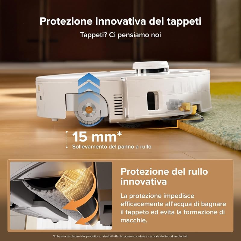 Qrevo Curv 2 Flow Robot Aspirapolvere Lavapavimenti con Rullo