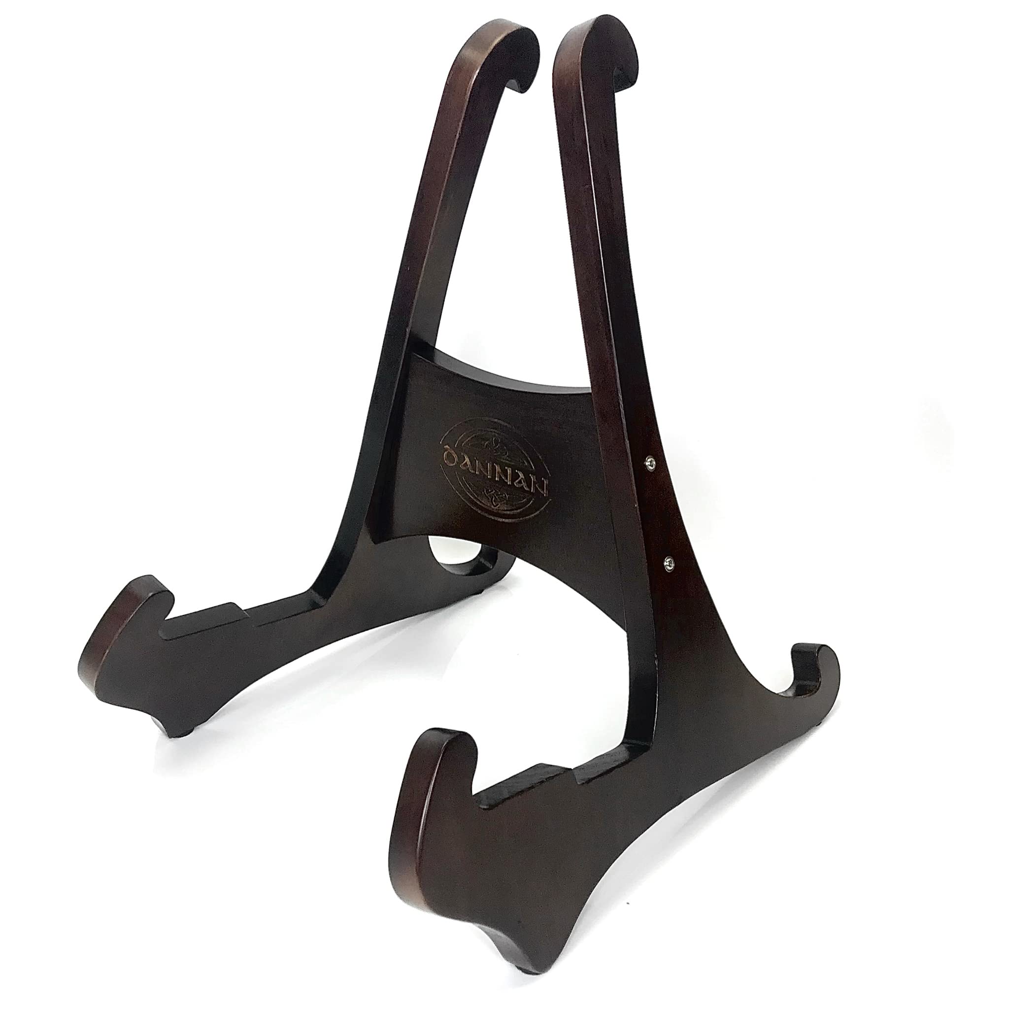 1to1 Music The Universal Wooden Dannan Guitar Display Stand - Dark Walnut
