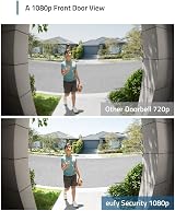 eufy Security C210 Wireless Video Doorbell Kit 1080p HD Battery w/ Chime AI view 2