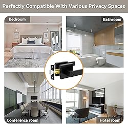 KAMOTA Privacy Door Levers, 7 Pack Matte Black Door