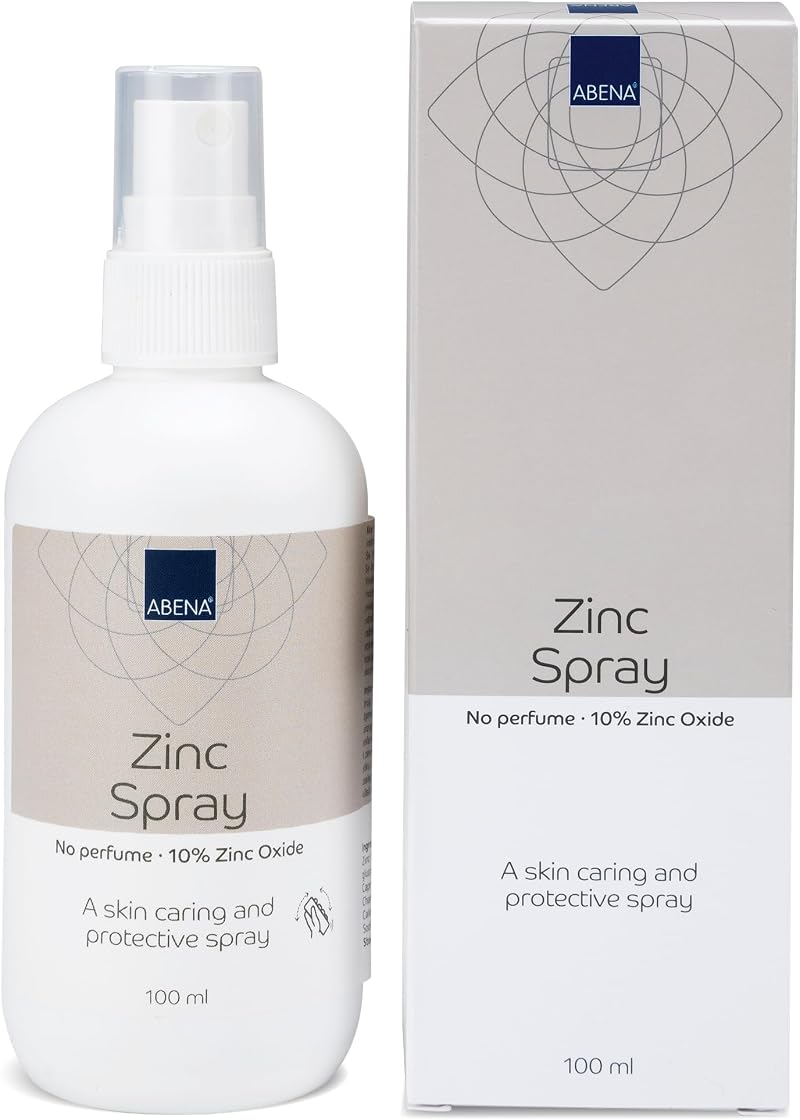 Abena Zinc Spray 100ml 10% Zinc Oxide Fragrance Free No Colour