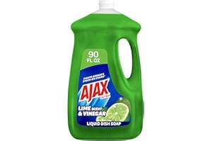 Ajax Ultra Liquid Dish Soap Vinegar and Lime Scent, Sparkling Clean Dishes, 90 fl oz Bottle