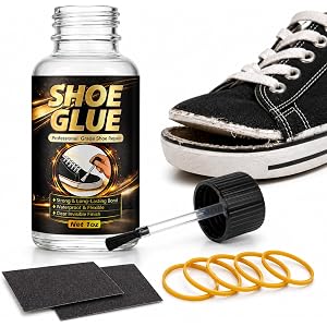 Lubynia Shoe Glue – Waterproof, Clear, Fast-Drying, Heavy Duty Shoe Glue Sole Repair for Sneakers, Boots, Heels, Hiking Shoes