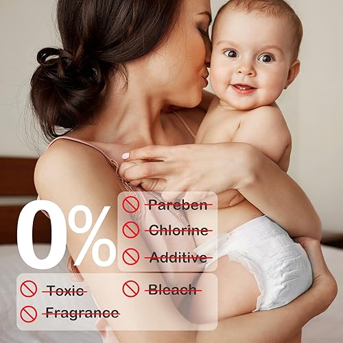 Hypoallergenic Baby Diapers Size 6(35+lb),40 Count Babycozy Dry