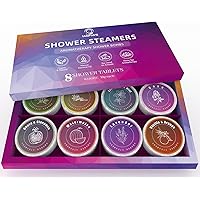 Shower Steamers Aromatherapy 8-Pack Shower Bombs, Mothers Day Gifts for Women Mom Her Daughter Wife, Organic Essential Oils R