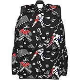 Droerfes Hockey Backpack School Bag Lightweight Bookbag Laptop Travel Daypack For Kids Girls Boys Teens