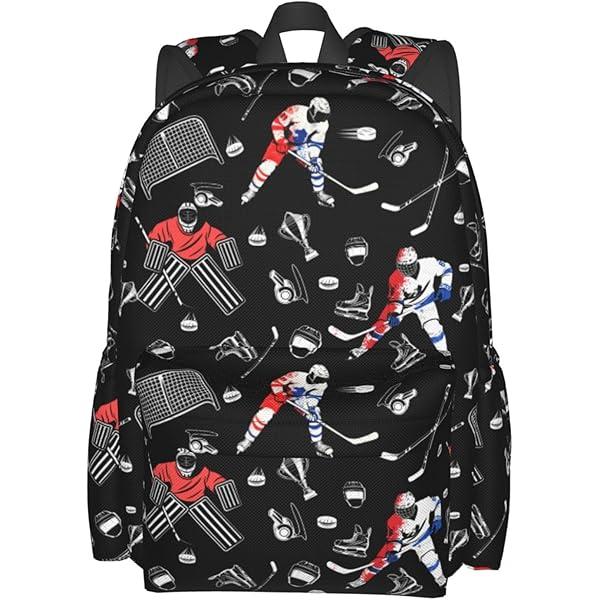 Jucciaco American Flag Hockey Backpack | Kids Laptop School Bag | Adjustable Padded Travel Daypack For Boys Girls - View #11