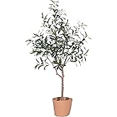 HAIHONG Olive Tree Artificial Plant 4FT. Artificial Olive Tree Mediterranean Silk Screened Broad-leaved Olive Tree with Realistic Fruit, Lifelike Plant Nordic Style Home Aesthetic Hotel Decor