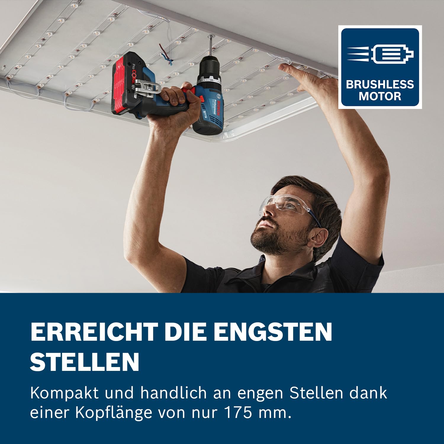 Bosch Professional 18V System Akku-Bohrschrauber GSB 18V-65 (bürstenloser Motor, Kopflänge 175) 3