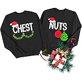 FRELPIXO Christmas Sweatshirt Couples Merry Christmas Couples Matching Outfits Xmas Holiday Long Sleeve Top