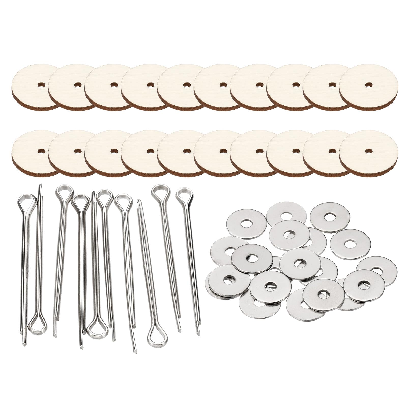 PATIKIL 20mm Doll Joints, 20 Set Removable Cotter Pin Joints Connector and Fiberboard Tray for Bear Limbs Making Head Joints DIY Crafts Accessories