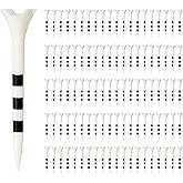 Amazon Basics Golf Tees with Height Marker System- Recycled Plastic Tees with 4-Prong Head - Golf Course Accessories - White - 100 Pack