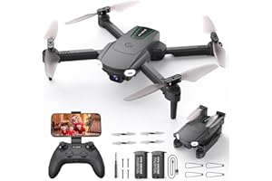 ZERDROFY Mini Drone with Camera for Kids Beginners - Remote Control Helicopter Toys Gifts for Boys Girls, 1080P HD FPV RC Drones Support 2 Batteries, One Key Start/land, Gesture Selfie for Entertainment, Black