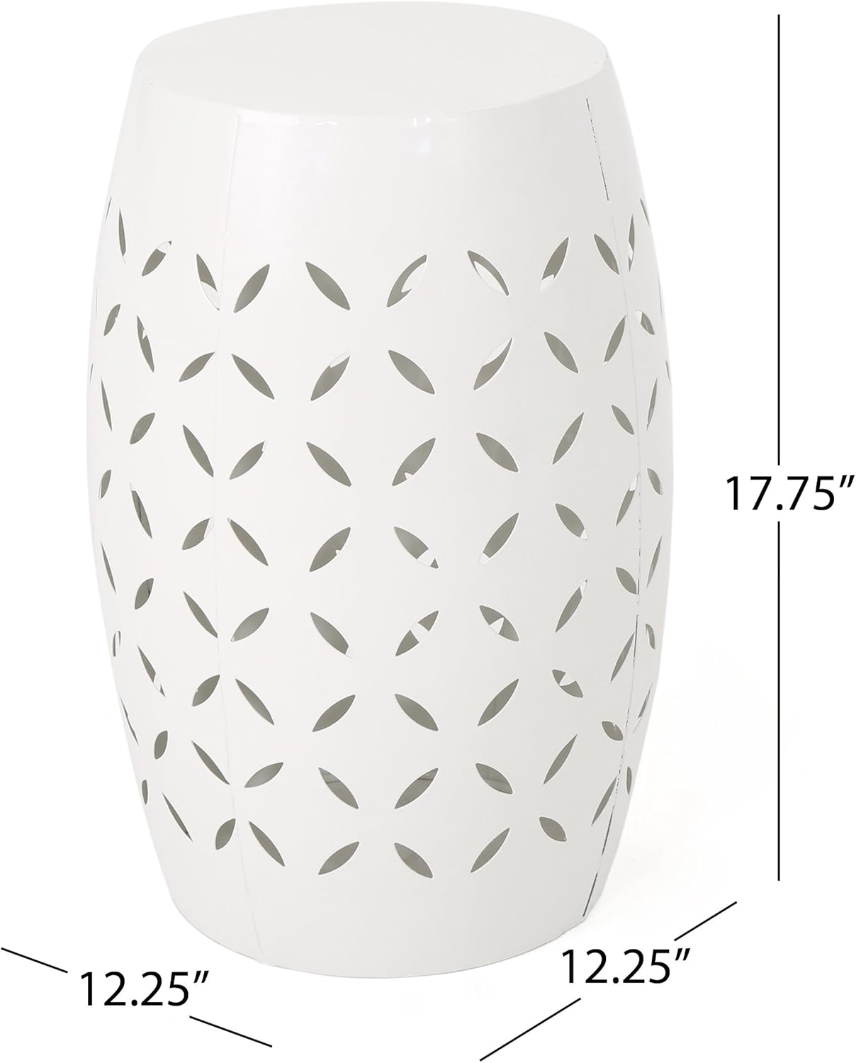 Christopher Knight Home Lilac Outdoor 12" Iron Side Table, White : Garden & Outdoor