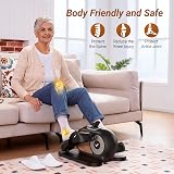 MERACH Under Desk Elliptical Machine 12 Speed Remote Control Quiet Pedal view 3