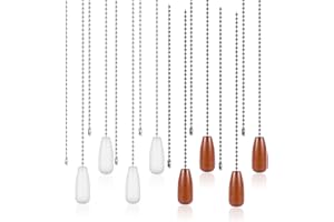 8pcs Ceiling Fan Pull Chain Extenders, 13 Inch Wooden Beaded Balls Light Pull Chain Extension Pendant for Ceiling Fan Light L