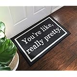 You're Like Really Pretty - 2x3 (Grey) Welcome Door Mat