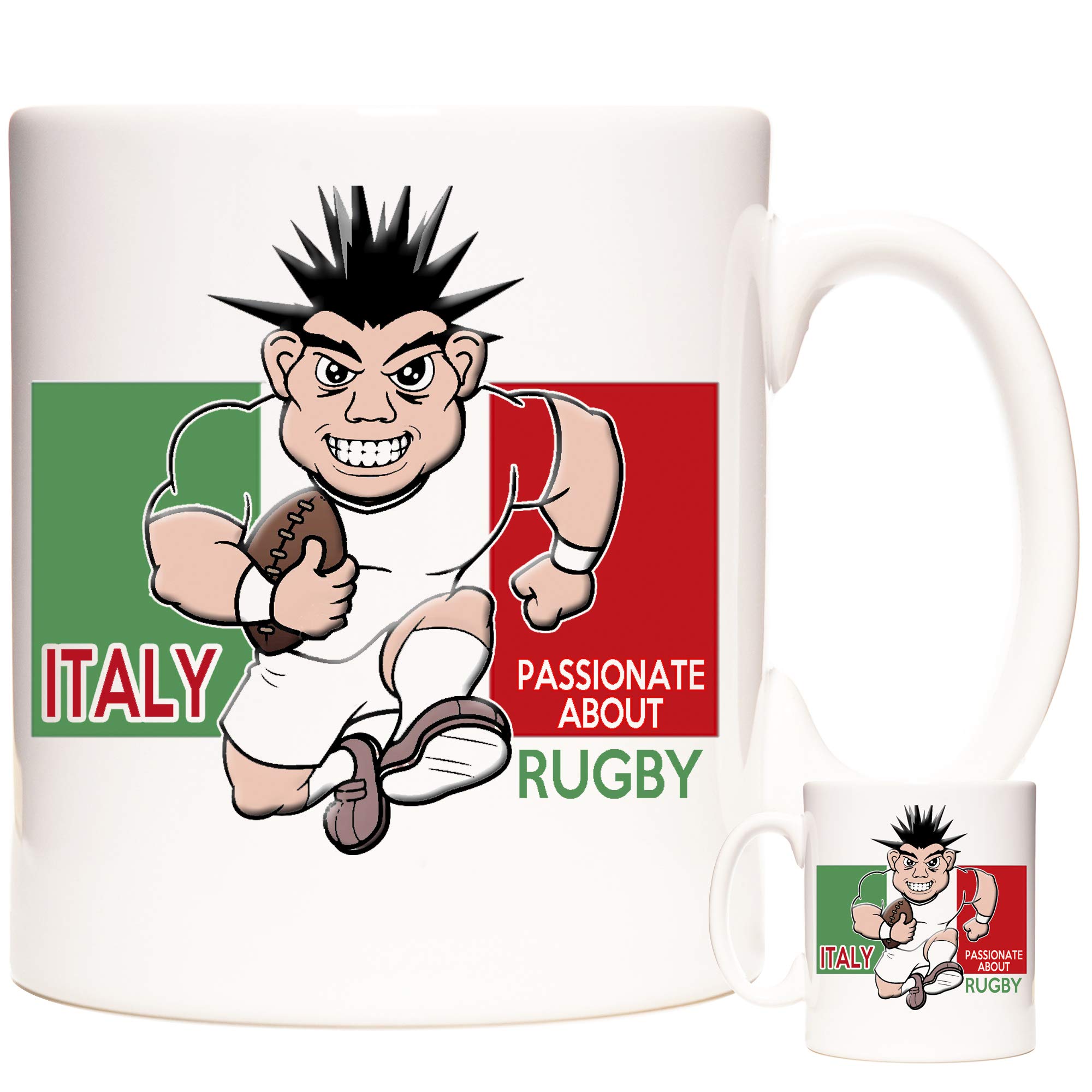 11OZ Italian Rugby Mug. Italy Passionate About Rugby. Fantastic Gift Mug for Fans of World Cup Rugby