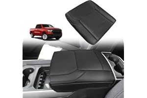 Muslogy Center Console Armrest Cover Compatible with Ram1500 2500 3500 2019-2025 2026 Comfort Armrest Pad Arm Rest Cushion Ve
