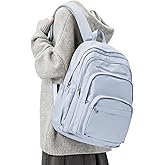 Lendolk College Backpack For Women Men,Lightweight High School Bag,School Backpack With Lots Of Pockets,Cute Bookbag For Teens Boys Girls,Casual Daypack Backpack For School(Blue)