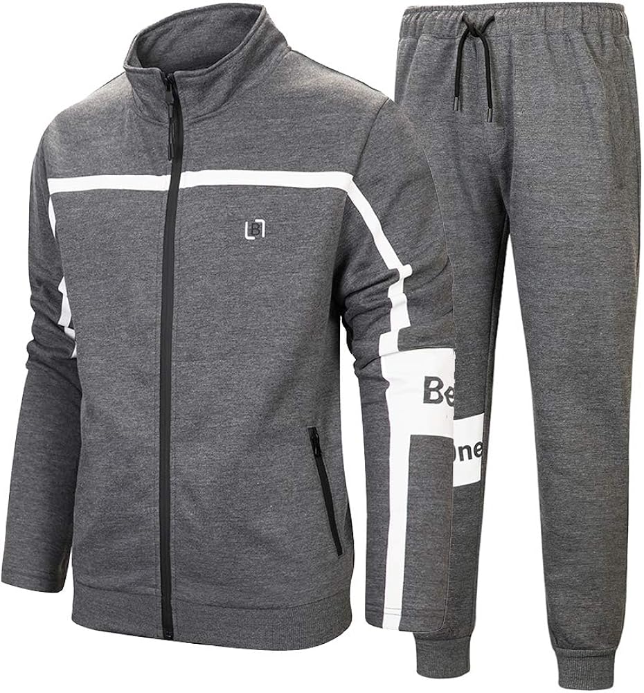 LBL Men's Causal Tracksuit Set Sportwear Tracksuits Full Zip Sports