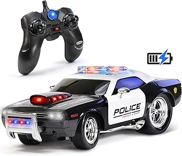 KidiRace Remote Control Police Car Toy 