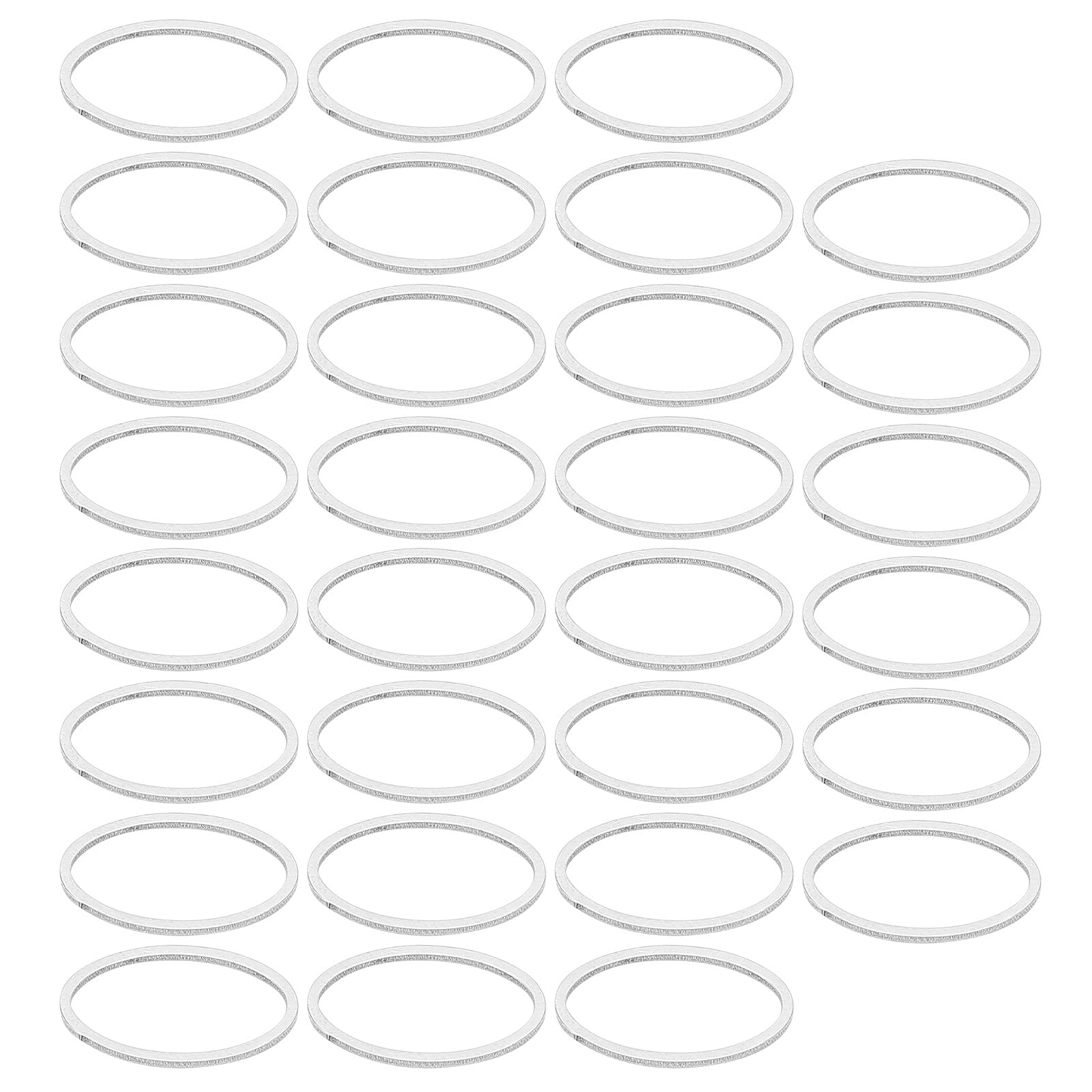 01 02 015 Open Back Bezel Pendants, 30pcs Stainless Steel Jewelry Open Bezels for Resin Earring Necklace for Mini Pendants Dried Flowers(Small*30)