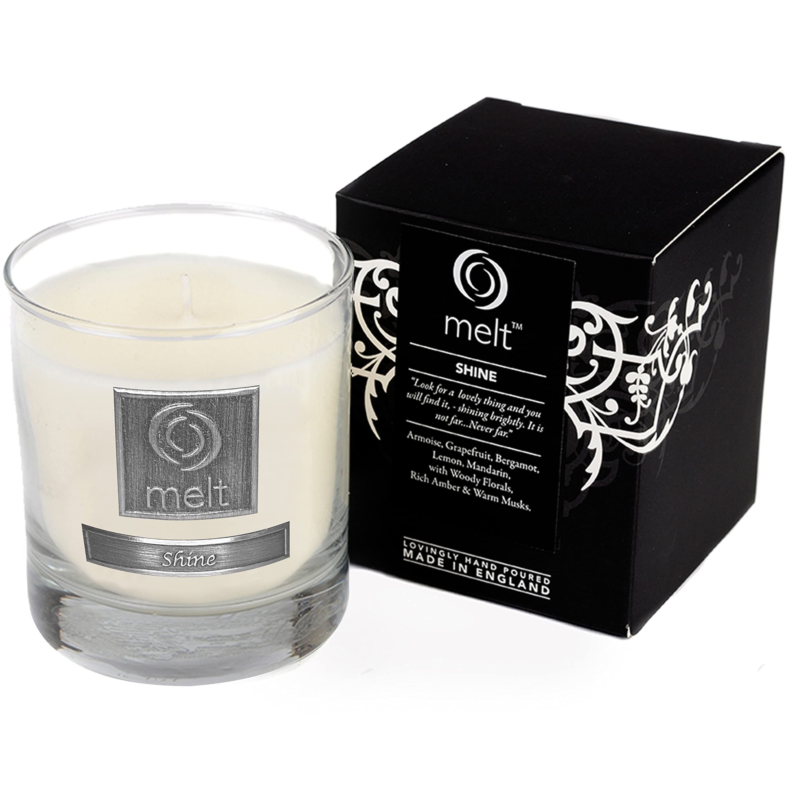 Luxury Scented Candles in Jars - 70 Hr Burning Time Long Lasting Candles Scented & Handmade - Scented Candles for Living Room & Office - Glass Jar Candles Gift by Melt, Shine