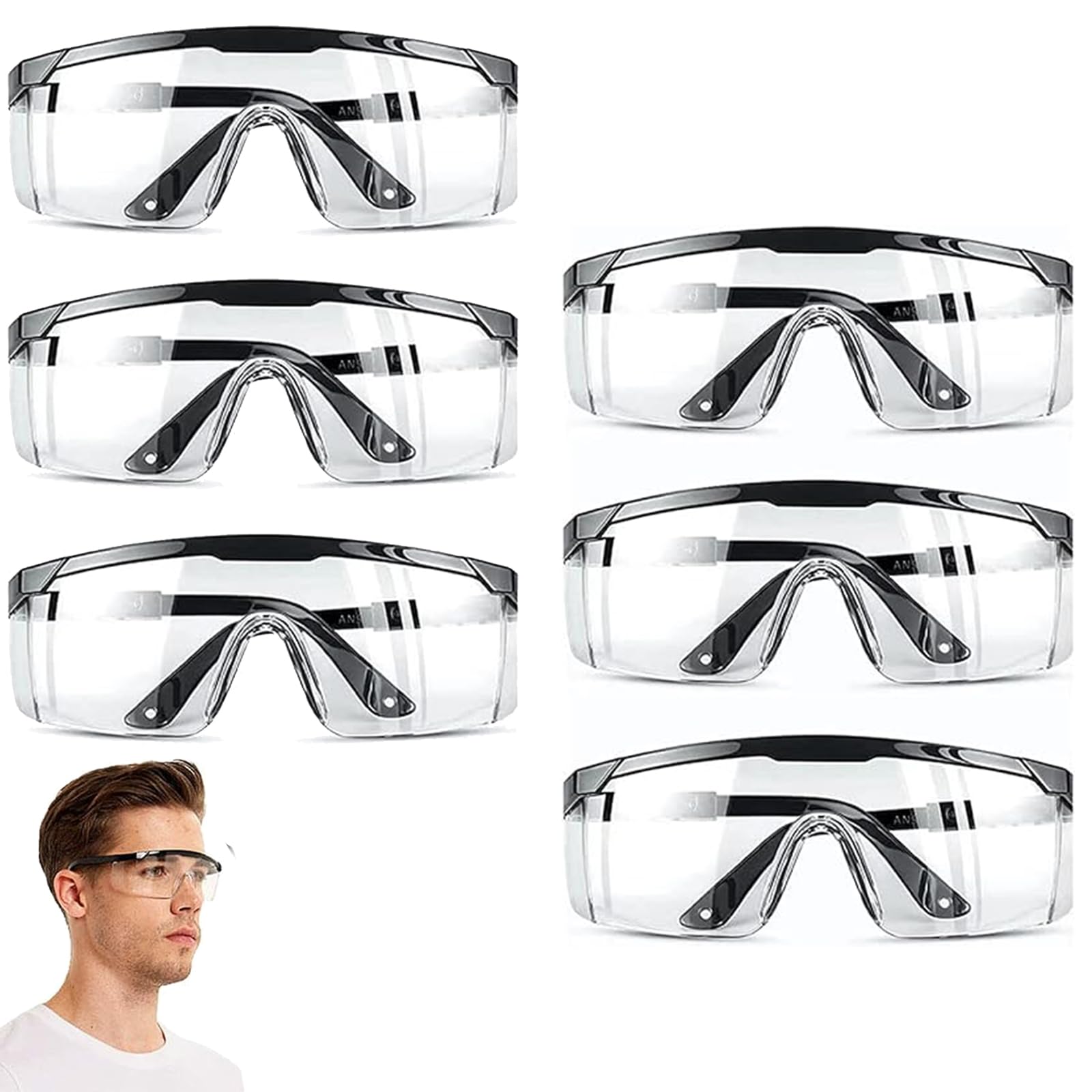 ARROMI Protective Goggles With Anti Splash Anti Scratch - Dust Proof for Eye Full Protection in Construction, Laboratory and Outdoor Use