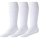 EPEIUS Kids Soccer Socks Non Slip Knee High Socks Sport Grip Soccer Socks Softball Baseball for Youth Girls Boys