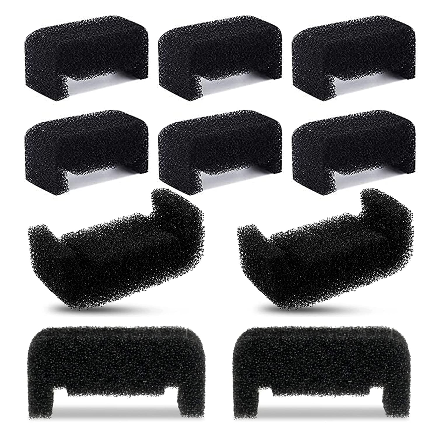 Hantoc 10 Packs Cat Water Fountain Filters, Replacement Pet Water Fountain Filters Foam Sponge for 2.5L Stainless Steel Cat Fountain & 2L Flower Fountains Drinking Fountains Filters